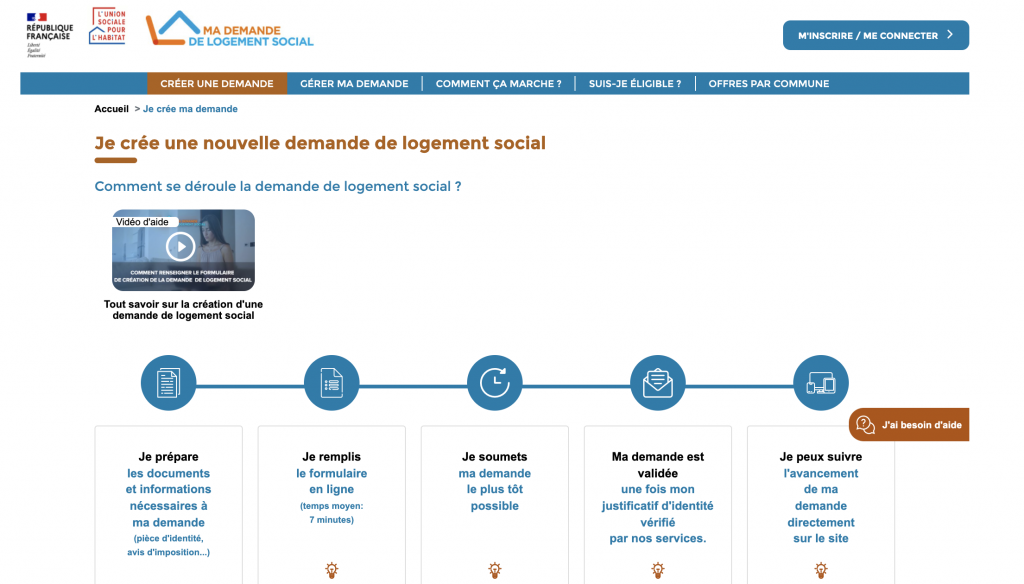 Etapes pour créer votre demande de logement social 