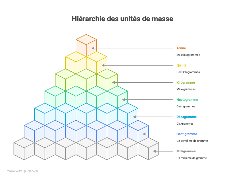 Hiérarchie des unités de masse