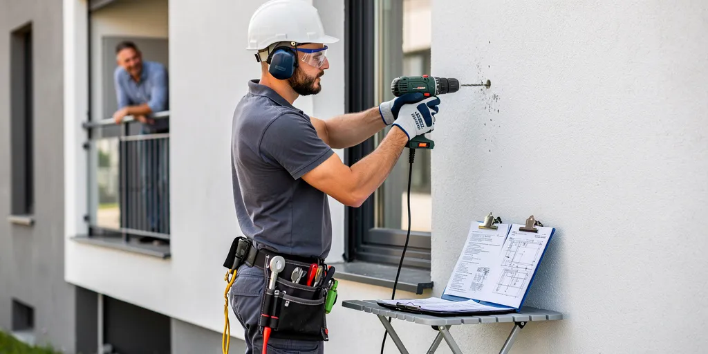 percer mur copropriete climatisation