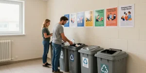 affiche respect local poubelle