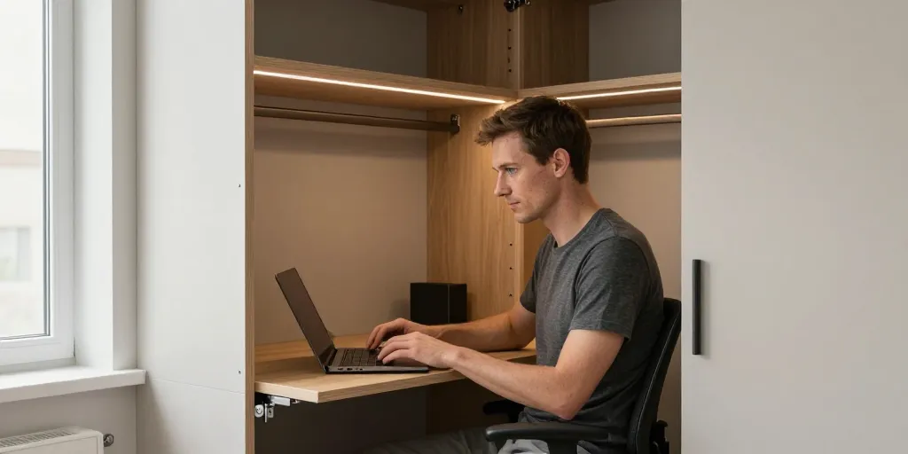 Transformer un placard en bureau : le guide pour un espace de travail invisible