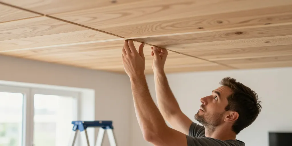 comment poser du lambris au plafond