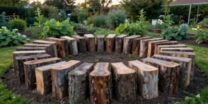 que faire avec des rondins de bois dans le jardin